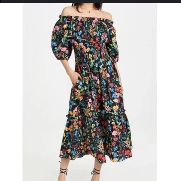 Cara Cara Mimi Vibrant Floral Midi Dress - Picture 1 of 4